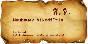Neubauer Viktória névjegykártya